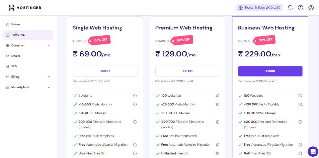 hostinger-website-hosting-plans